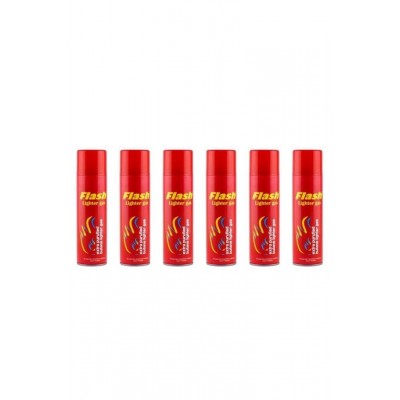  Flash Lighter Çakmak Gazı 270 ml 6 Adet Parlı 8699621150502