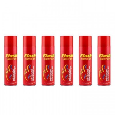  Flash Lighter Çakmak Gazı 270 ml 6 Adet Parlı 8699621150502