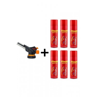  1300 Derece Profesyonel Pürmüz Çakmak Ws-509c Kafa Çakmak 6 Adet Flash Gaz Hediye Ws-509c+6flash