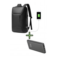 Çanta Şifreli Ve Usb Portlu Tablet Laptop Çantası Sırt Çantası Kilitli Çanta + 10000 MAH POWERBANK