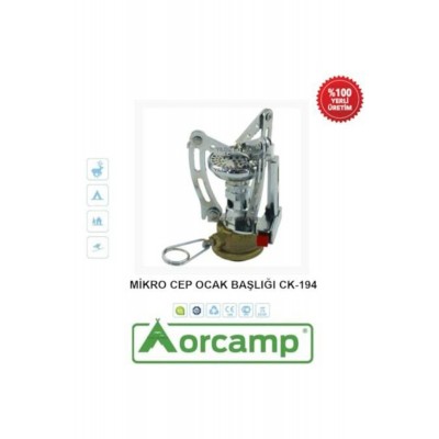 Orcamp Orgaz Ck-194 Kılıflı Çakmaklı Mikro Kamp Cep Ocak Başlığı
